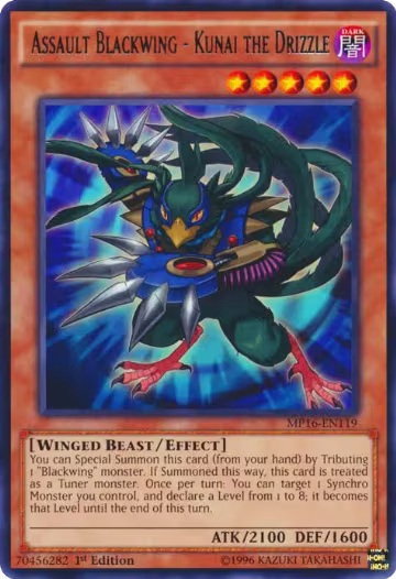 Assault Blackwing - Kunai the Drizzle (MP16-EN119), 2016 Mega-Tins Mega Pack — Yu-Gi-Oh! card price