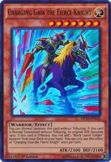Charging Gaia the Fierce Knight (MP16-EN120), 2016 Mega-Tins Mega Pack — Yu-Gi-Oh! card price