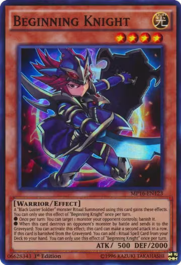 Beginning Knight (MP16-EN123), 2016 Mega-Tins Mega Pack — Yu-Gi-Oh! card price