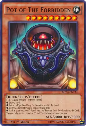 Pot of The Forbidden (MP16-EN134), 2016 Mega-Tins Mega Pack — Yu-Gi-Oh! card price