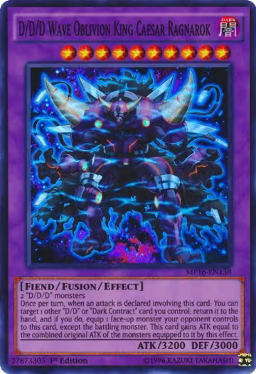 D/D/D Wave Oblivion King Caesar Ragnarok (MP16-EN138), 2016 Mega-Tins Mega Pack — Yu-Gi-Oh! card price