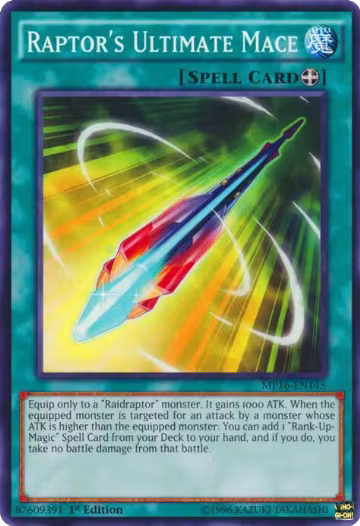 Raptor's Ultimate Mace (MP16-EN145), 2016 Mega-Tins Mega Pack — Yu-Gi-Oh! card price
