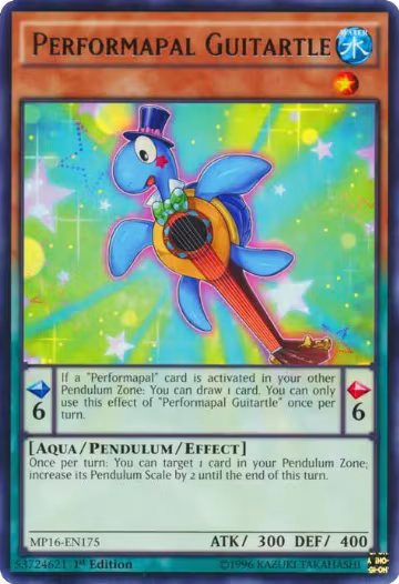 Performapal Guitartle (MP16-EN175), 2016 Mega-Tins Mega Pack — Yu-Gi-Oh! card price