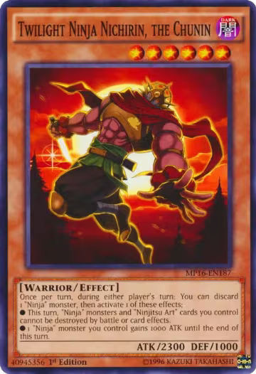 Twilight Ninja Nichirin, the Chunin (MP16-EN187), 2016 Mega-Tins Mega Pack — Yu-Gi-Oh! card price