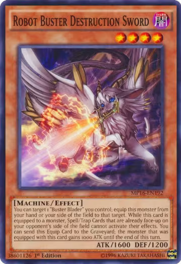 Robot Buster Destruction Sword (MP16-EN192), 2016 Mega-Tins Mega Pack — Yu-Gi-Oh! card price