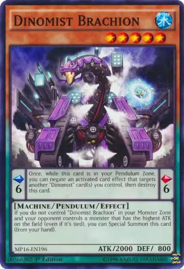 Dinomist Brachion (MP16-EN196), 2016 Mega-Tins Mega Pack — Yu-Gi-Oh! card price