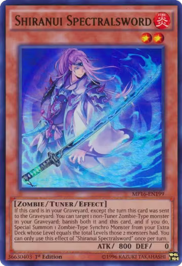 Shiranui Spectralsword (MP16-EN199), 2016 Mega-Tins Mega Pack — Yu-Gi-Oh! card price
