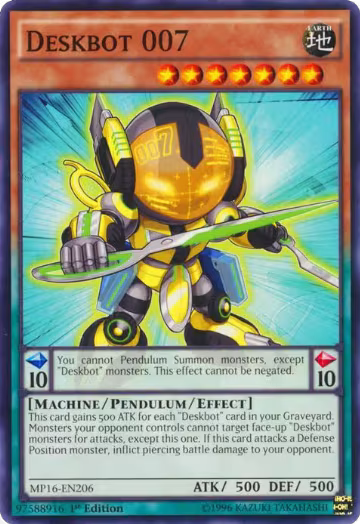 Deskbot 007 (MP16-EN206), 2016 Mega-Tins Mega Pack — Yu-Gi-Oh! card price