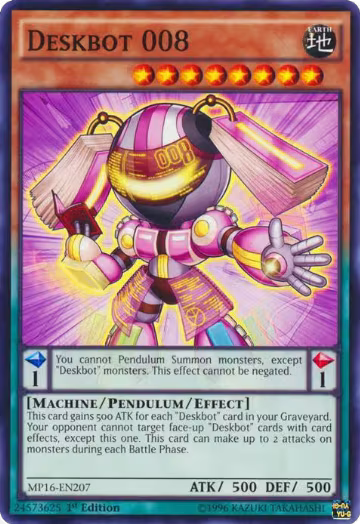 Deskbot 008 (MP16-EN207), 2016 Mega-Tins Mega Pack — Yu-Gi-Oh! card price