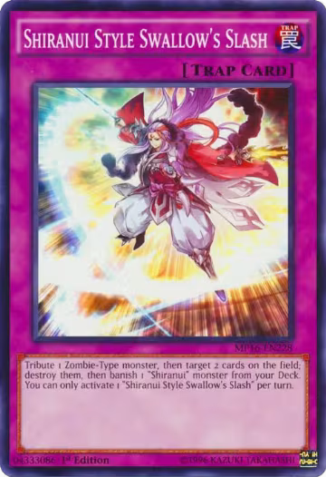 Shiranui Style Swallow's Slash (MP16-EN228), 2016 Mega-Tins Mega Pack — Yu-Gi-Oh! card price