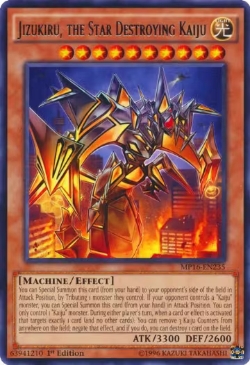 Jizukiru, the Star Destroying Kaiju (MP16-EN235), 2016 Mega-Tins Mega Pack — Yu-Gi-Oh! card price
