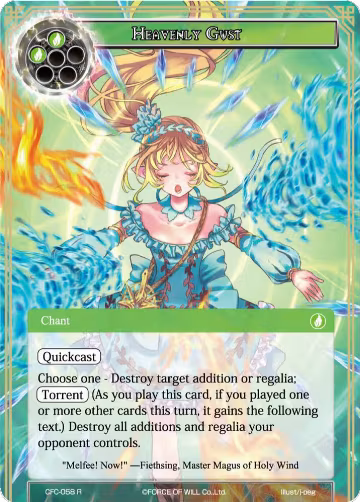 Heavenly Gust (Textured Foil) (CFC-058), Curse of the Frozen Casket — Force of Will card price