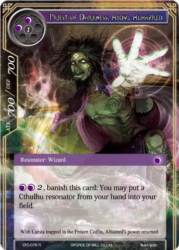 Priest of Darkness, Abdul Alhazred (Textured Foil) (CFC-076), Curse of the Frozen Casket — Force of Will card price