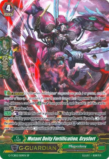 Mutant Deity Fortification, Grysfort (SP) (G-TCB02/S09EN), G-TCB02: The GENIUS STRATEGY — Vanguard card price