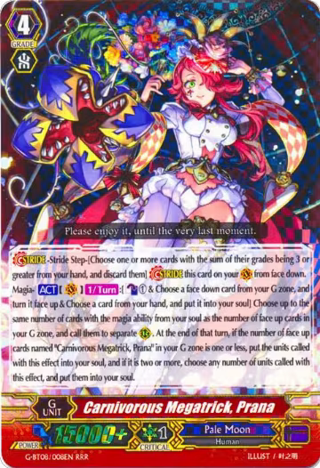 Carnivorous Megatrick, Prana (G-BT08/008EN), G-BT08: Absolute Judgment — Vanguard card price