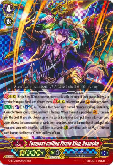 Tempest-calling Pirate King, Goauche (G-BT08/009EN), G-BT08: Absolute Judgment — Vanguard card price