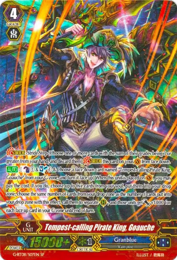 Tempest-calling Pirate King, Goauche (SP) (G-BT08/S07EN), G-BT08: Absolute Judgment — Vanguard card price
