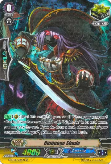 Rampage Shade (SP) (G-BT08/S32EN), G-BT08: Absolute Judgment — Vanguard card price