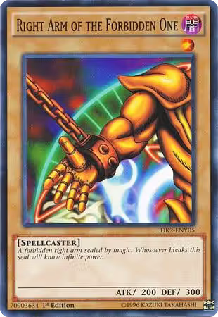 Right Arm of the Forbidden One (LDK2-ENY05) — card price