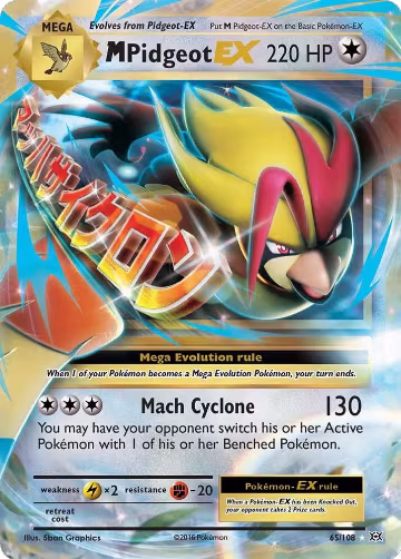 M Pidgeot EX (65/108), XY - Evolutions — Pokémon card price