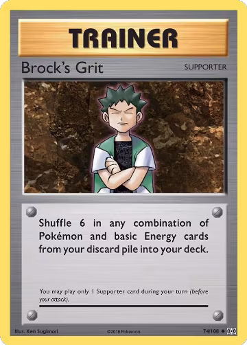 Brock's Grit (74/108), XY - Evolutions — Pokémon card price