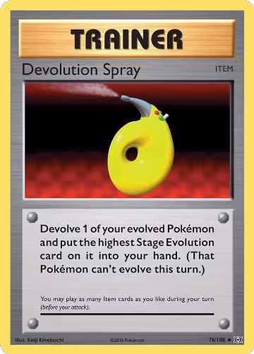 Devolution Spray (76/108), XY - Evolutions — Pokémon card price