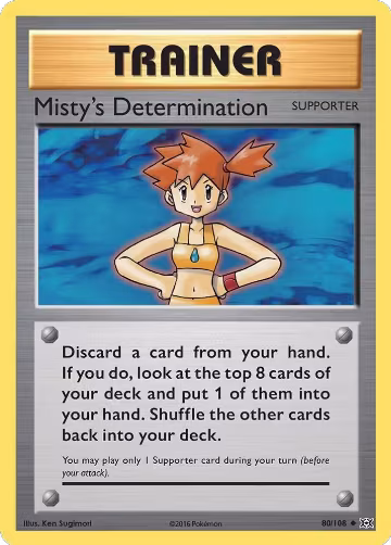 Misty's Determination (80/108), XY - Evolutions — Pokémon card price