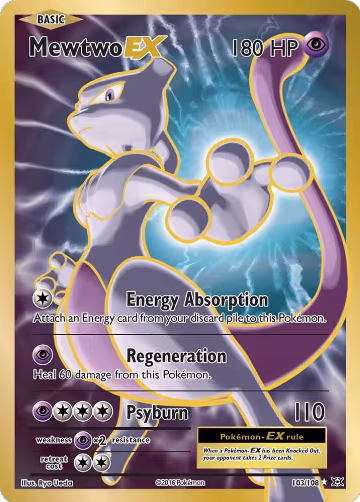 Mewtwo EX (Full Art) (103/108), XY - Evolutions — Pokémon card price