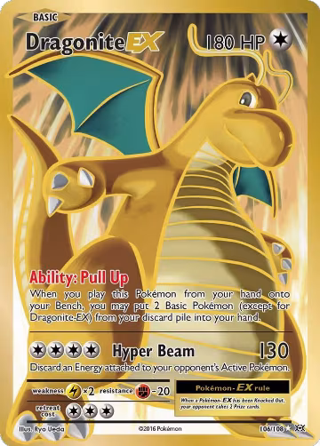 Dragonite EX (Full Art) (106/108), XY - Evolutions — Pokémon card price