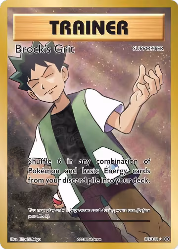 Brock's Grit (Full Art) (107/108), XY - Evolutions — Pokémon card price