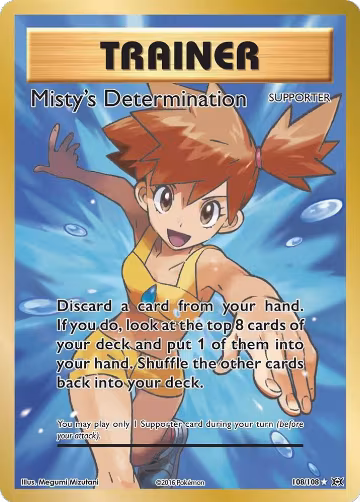 Misty's Determination (Full Art) (108/108), XY - Evolutions — Pokémon card price