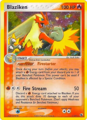 Blaziken (Holo) (3), EX Battle Stadium — Pokémon card price