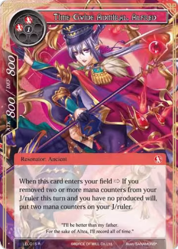 Time-Guide Admiral, Alfred (LEL-015), Legacy Lost — Force of Will card price