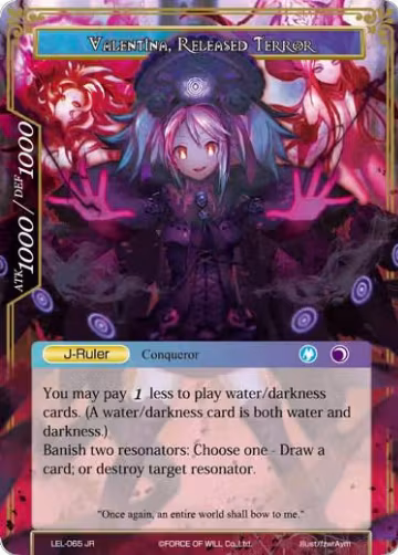 Invading Demon of Water, Valentina // Valentina, Released Terror (LEL-065 JR), Legacy Lost — Force of Will card price