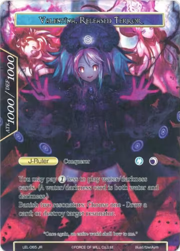 Invading Demon of Water, Valentina // Valentina, Released Terror (Full Art) (LEL-065 JR), Legacy Lost — Force of Will card price