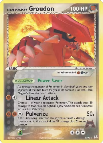 Team Magma's Groudon - 9/95 (EX Team Magma vs Team Aqua) (009/095), Deck Exclusives — Pokémon card price