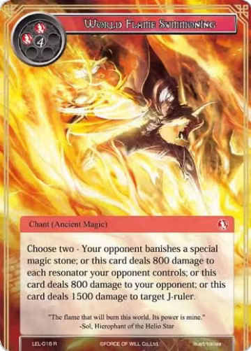 World Flame Summoning (LEL-016), Legacy Lost — Force of Will card price