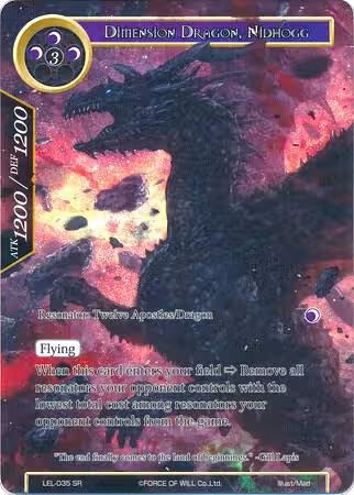 Dimension Dragon, Nidhogg (Full Art) (LEL-035), Legacy Lost — Force of Will card price