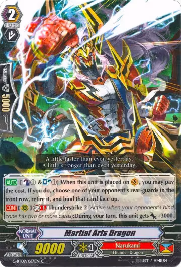 Martial Arts Dragon (G-BT09/067EN), G-BT09: Divine Dragon Caper — Vanguard card price