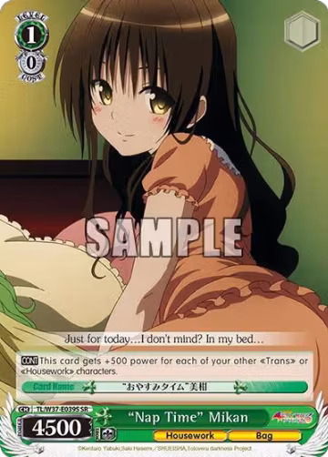 "Nap Time" Mikan (SR) (TL/W37-E039S SR), To Loveru Darkness 2nd — Weiß Schwarz card price