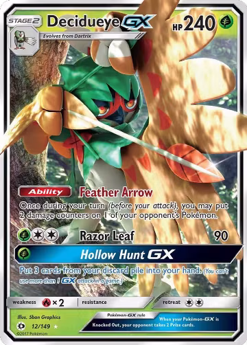 Decidueye GX (12/149), SM Base Set — Pokémon card price