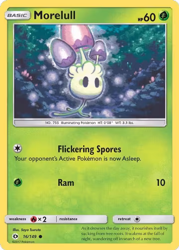 Morelull (16/149), SM Base Set — Pokémon card price