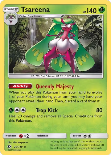 Tsareena (20/149), SM Base Set — Pokémon card price