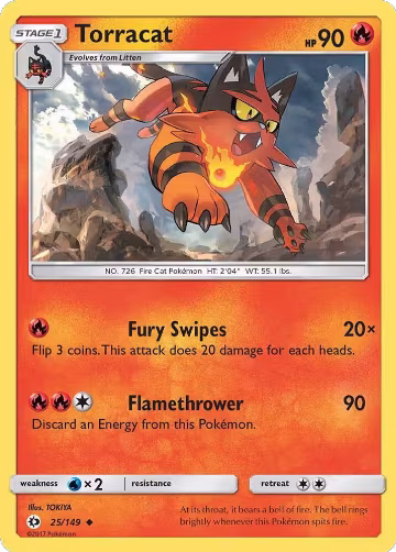 Torracat (25/149), SM Base Set — Pokémon card price
