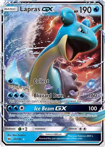Lapras GX (35/149), SM Base Set — Pokémon card price
