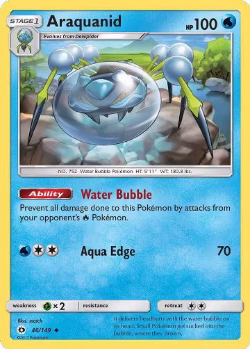 Araquanid (46/149), SM Base Set — Pokémon card price