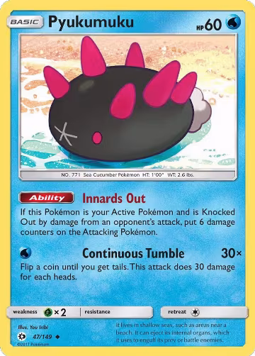 Pyukumuku (47/149), SM Base Set — Pokémon card price