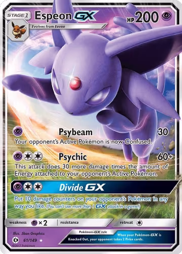 Espeon GX (61/149), SM Base Set — Pokémon card price