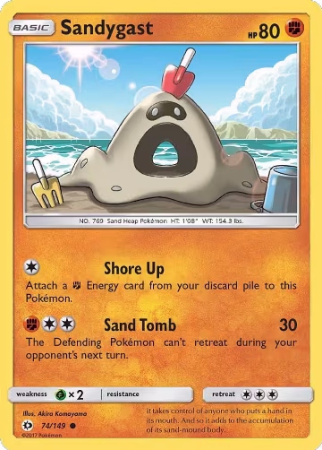 Sandygast (74/149), SM Base Set — Pokémon card price