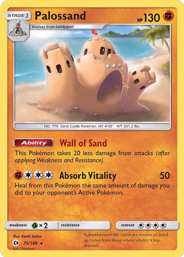 Palossand (75/149), SM Base Set — Pokémon card price